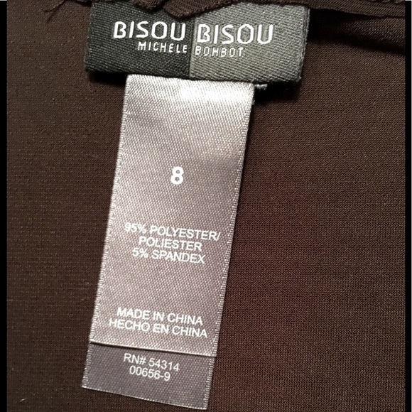 Bisou Bisou Gorgeous knit dress size 8 Cocoa Brown With Studs - Picture 6 of 6